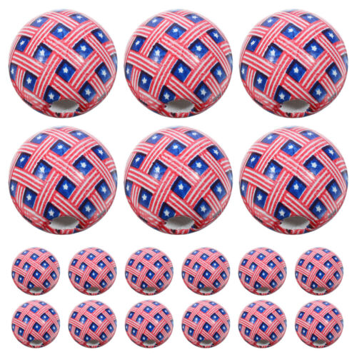  50 Pcs Wooden Beads for Crafts DIY Garland Printing Supplies - Picture 1 of 16