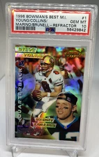 1996 Best Steve Young DAN Marino  M.I. REFRACTOR PSA 10 GEM MT POP 12  49.ERS