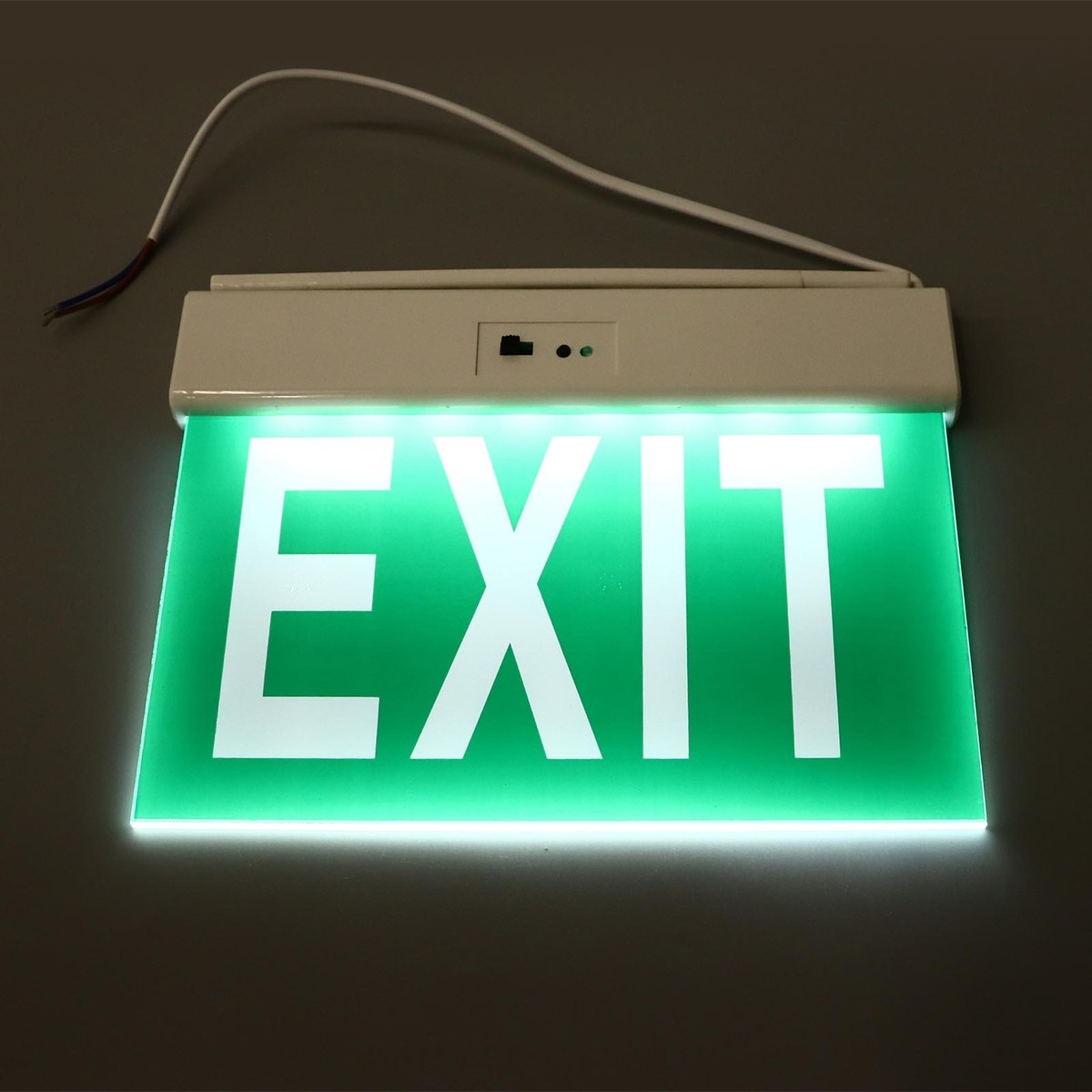 Led Emergency Exit Sign Acrylic Clear Eye Catching Exit Sign W