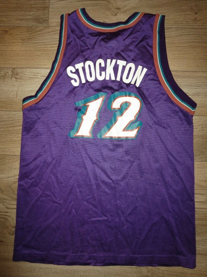John Stockton #12 Utah Jazz NBA Champion Jersey Youth L 14-16 children - Image 3 of 3