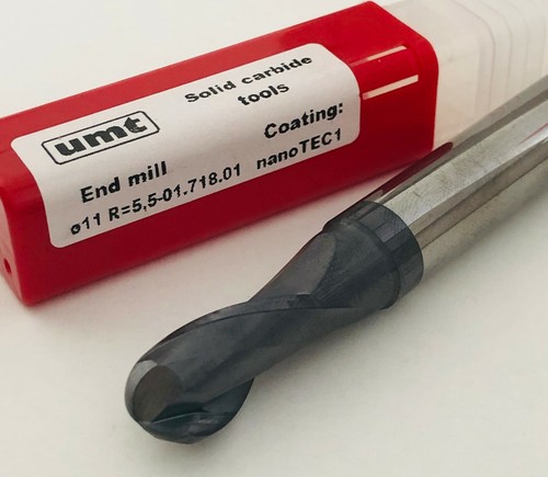 MULINO TERMINALE NASO A SFERA IN CARBURO ф11 R5,5 Z=2 HRC50 UMT NUOVO 1 pz. - Foto 2 di 3