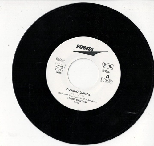 LOGIC SYSTEM Domino Dancing JAPAN 7" PROMO VINYL w/PS 80s ELECTRO SYNTH YMO - Picture 3 of 3