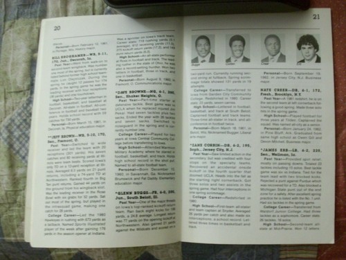 1982 IOWA FOOTBALL MEDIA GUIDE Yearbook CHUCK LONG BOB STOOPS Program Press Book - Picture 5 of 12