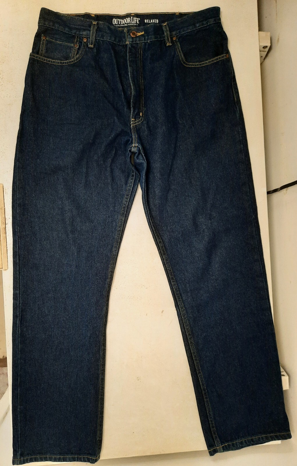 Outdoor Life Jeans Mens Size 36×32 Dark Blue Straight Relaxed Fit