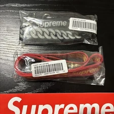 Supreme Cuban Link Lanyard Red Black BUNDLE New Supreme Lanyard Cuban Link