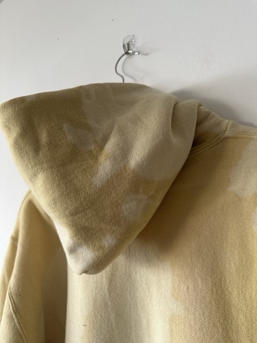 Russell Athletic 90s Y2K Hoodie Yellow Sweatshirt Vintage Street Wear Custom Dye - Picture 14 of 16