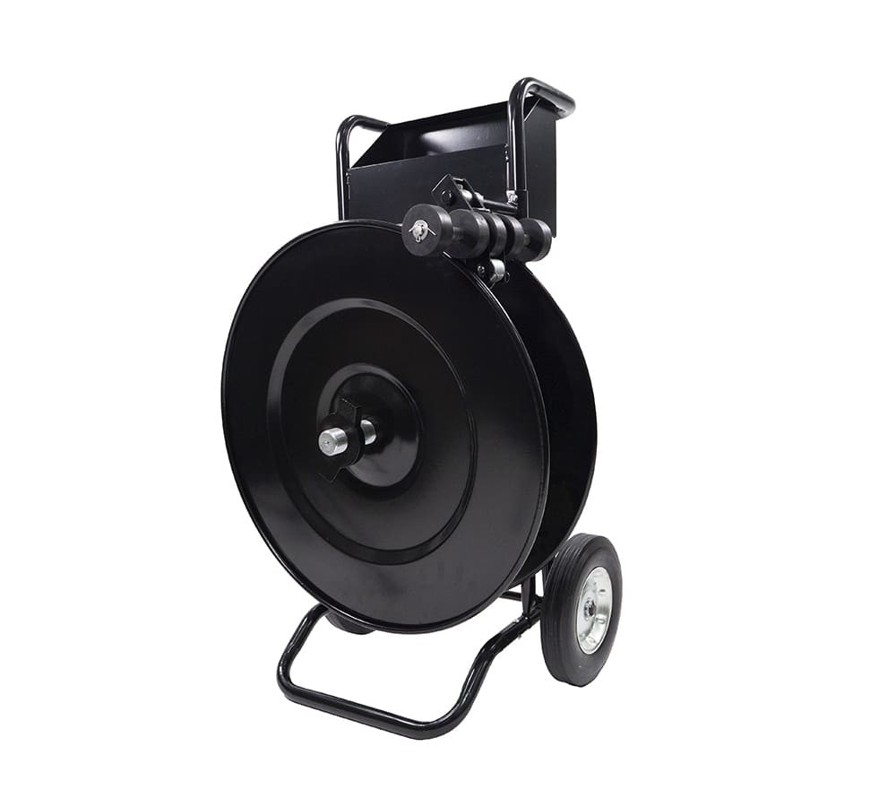 Packaging Strapping Cart & Dispenser for PP Coils with 16"x6" & 16"x3" Core Size