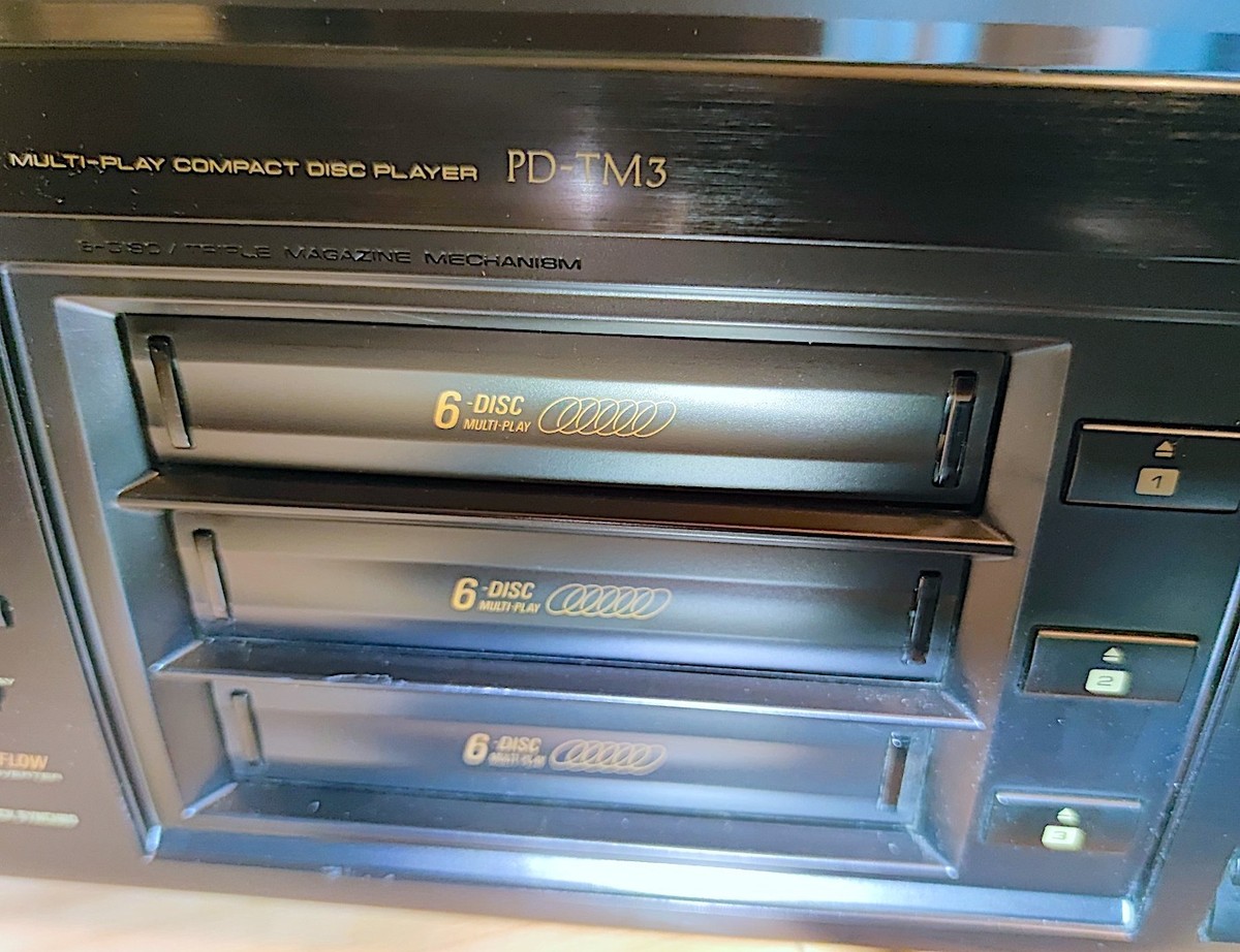 Rare Vintage Pioneer PD-TM3 Multi-Play 18 Disc 3 Magazine CD