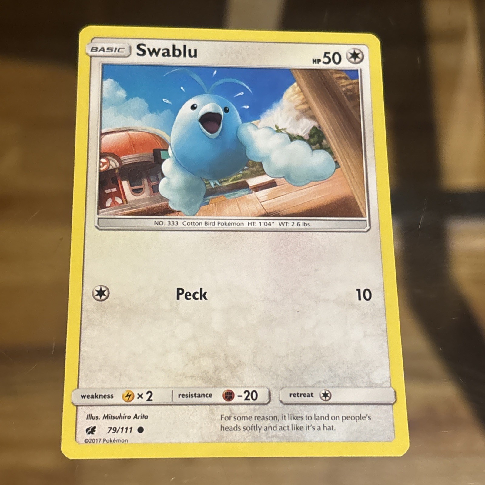 Swablu 79/111 Sm-Crimson Invasion Regular Pokemon Card