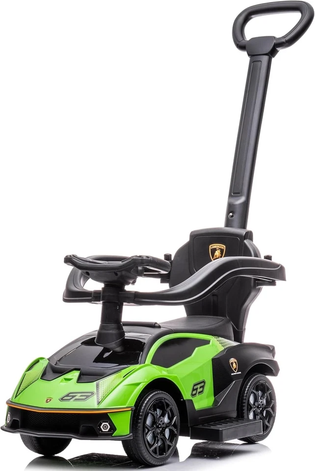 Primi Passi Cavalcabile 2 in 1 Per Bambini Lamborghini Sian Con suoni e Maniglio - Immagine 2 di 4