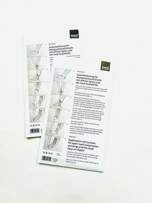NEU, Mediven, 2 Anziehhilfen Kompressionsstrümpfe offene Spitze, Fußgleiter