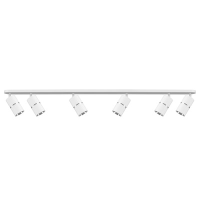 Polux Decken-Wandleuchte BAMBOO 6xGU10, Beweglich, Dimmbar, Weiß/Silber