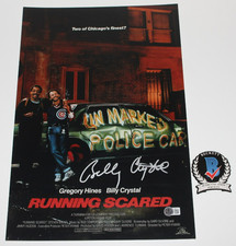 BILLY CRYSTAL SIGNED 'RUNNING SCARED' 12x18 MOVIE POSTER PHOTO BECKETT COA ACTOR