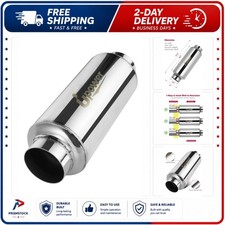 2.5 Stainless Steel Exhaust Resonator Muffler 4 X 8.5 Weld-on 2.5 Stainless Steel Exhaust Resonator Muffler 4 X 8.5 Weld-on