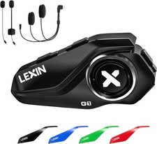 LEXIN G1 Motorcycle Bluetooth Headset, Helmet Speakers with 2 Type ... Fast Ship