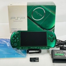 Near Mint Sony PSP-3000 Console Green Rare Color Region free Tested