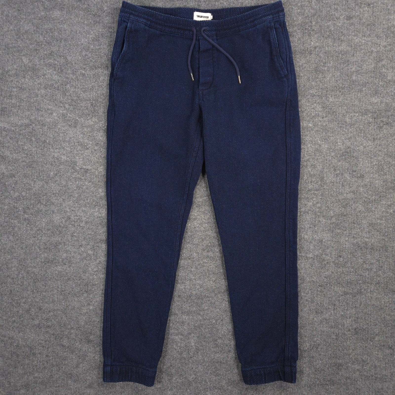 Taylor Stitch Apres Pants Mens L Blue Indigo Sashiko Joggers 11oz Organic Cotton