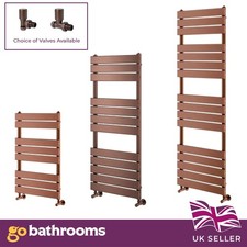 Towel Rail Bronze Bathroom Radiator Heated Ladder Rail Flat Panel | 3 Sizes