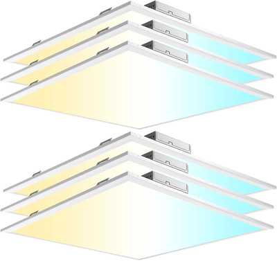 6 Pack 2X2 Dimmable LED Flat Panel Lights 40W 3000K/4000K/5000K for Ceiling