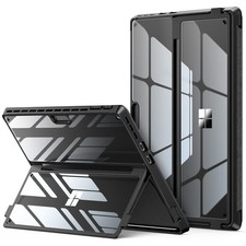 INFILAND Surface Pro 11/10/9 Case, Crystal Clear 01-Mysterious Black