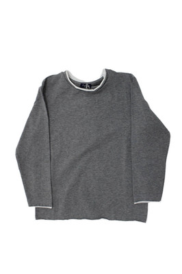 Il Gufo Boys Cotton Long Sleeve Pullover Basic T-Shirt Gray Size 4