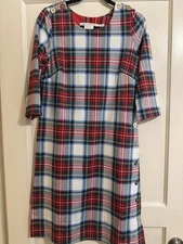 EUC Gretchen Scott Small Dress Red Plaid Christmas Cocktail
