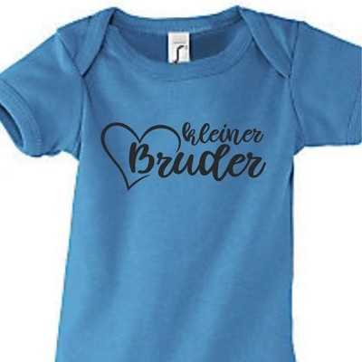 Baby Body Strampler Geburt Geschenk Babybody kleiner Bruder Eltern Herz 94