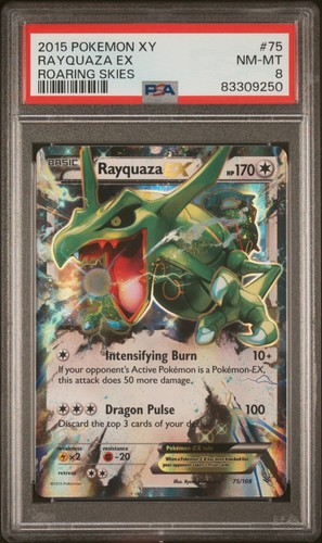 Rayquaza-EX graded PSA 8 for sale on eBay