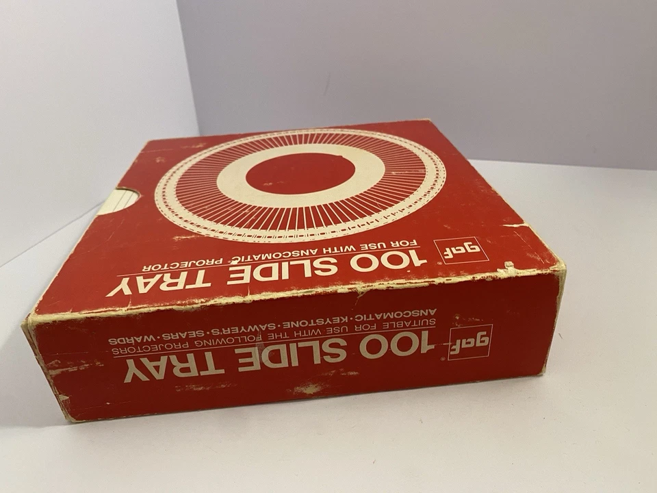 Bandeja deslizante GAF 100 carrusel redondo con caja de almacenamiento, vintage Foto 3 de 4