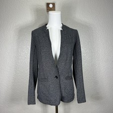 Banana Republic Gray Herringbone Single Button Light Blazer Size XS