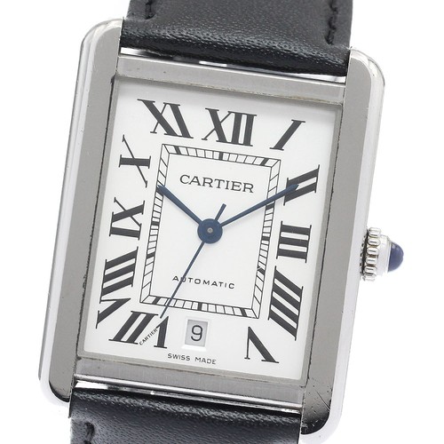 CARTIER Tank solo XL WSTA0029 Date Silver Dial Automatic Men's Watch_943400