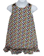 Beanstalk Originals Girls Sleeveless Polka Dot Print Dress With Ruffle Hem sz 6