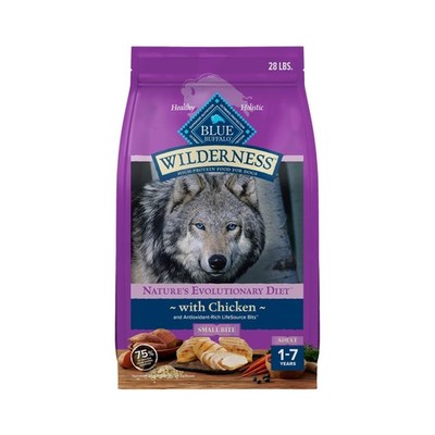 Blue Buffalo Wilderness Natural High-Protein, Small-Bite Dry Food for Adult D...