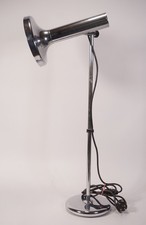 True Vintage Panton Era Size Chrome Design Table Lamp Adjustable Approx. 71,5 CM