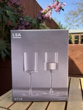 Image of LSA International White Wine Glasses 240ml Set Of 6 Brand New Boxed