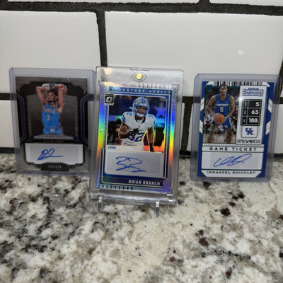 Panini Contenders 2023-24 Autograph 3-Card Lot Pen Pals/Game Ticket RC