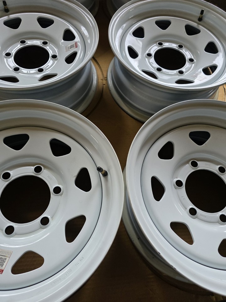 15x6 6x5.5 WHITE Spoke Trailer Wheel / Rim 15 Inch / 6 Lug RV LOW ...
