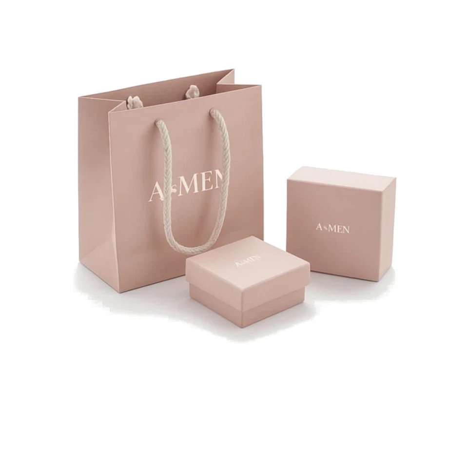 Collana Donna Angelo Custode Argento 925 Rodio Dorato e Zirconi Amen Gioielli - Immagine 2 di 2