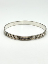 STERLING SILVER 925 8.25"BANGLE BRACELET 7.3mm 17.7g