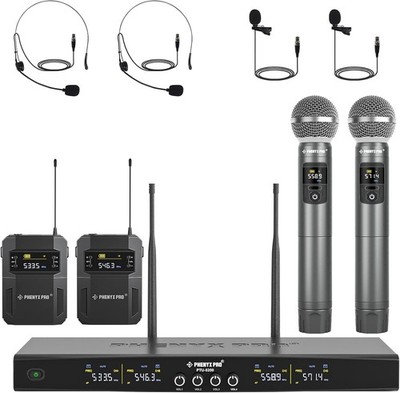 Phenyx Pro Wireless Mikrofonsystem, 4-Kanal Wireless Mic Set PTU 5200 229£
