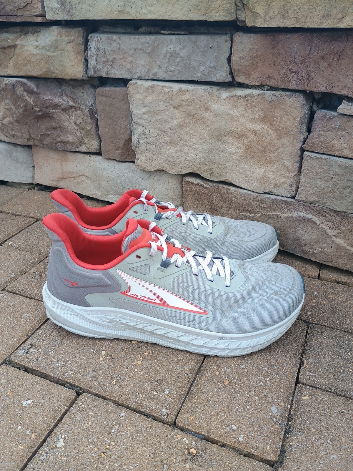 Men's Altra Red & Gray Running Shoes - Size 12 Trail Runners