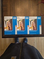 3 HP Premium Photo Paper 4x6 Inkjet Glossy 60 Sheets 3 Sealed Packs