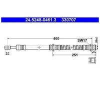 2X Bremsschlauch Vorne FüR Mitsubishi Space DGA 1.8 1.9 98 Bis 04 ATE F9Q2