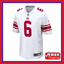 AUTHENTIC Jaxson Dart New York Giants Nike Game Jersey White #6 Ships FREE ✅✅