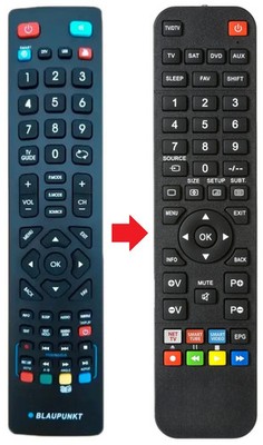 Fernbedienung geeignet für BLAUPUNKT 43