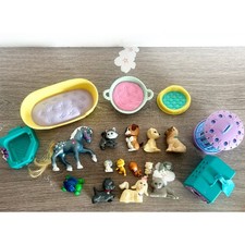 Vintage Littlest Pet Shop Mixed Pets and Accessories Lot Cats Dogs  Pets Kenner