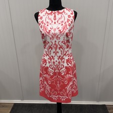 NWT Lauren Ralph Lauren Women's Sz 12 White Coral Shift Dress Coastal Preppy