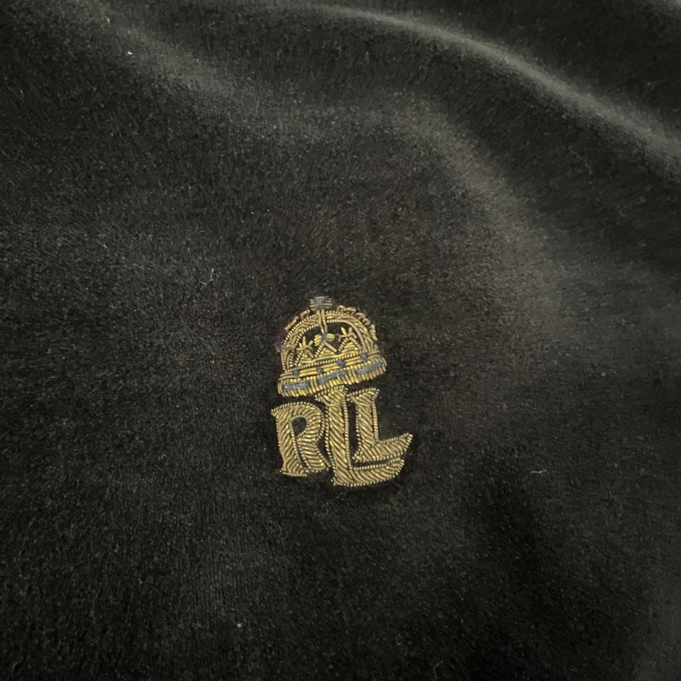 2 fundas de almohada vintage Ralph Lauren para el hogar solo terciopelo negro hechas en India Foto 2 de 4