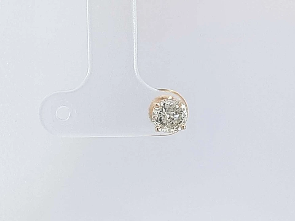 0.64 Cttw Diamond 14k Yellow Gold Single Stud Earring 0.80 Grams Aa0525pxzsa