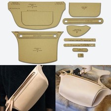 9PCS Handmade Leather Chest Bag Crossbody Backpack Making Sewing Pattern